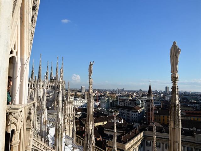ミラノ大聖堂　屋上からの景色