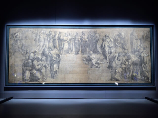 アンブロジア―ナ絵画館(Pinacoteca Ambrosiana)ラファエロのアテネの学童